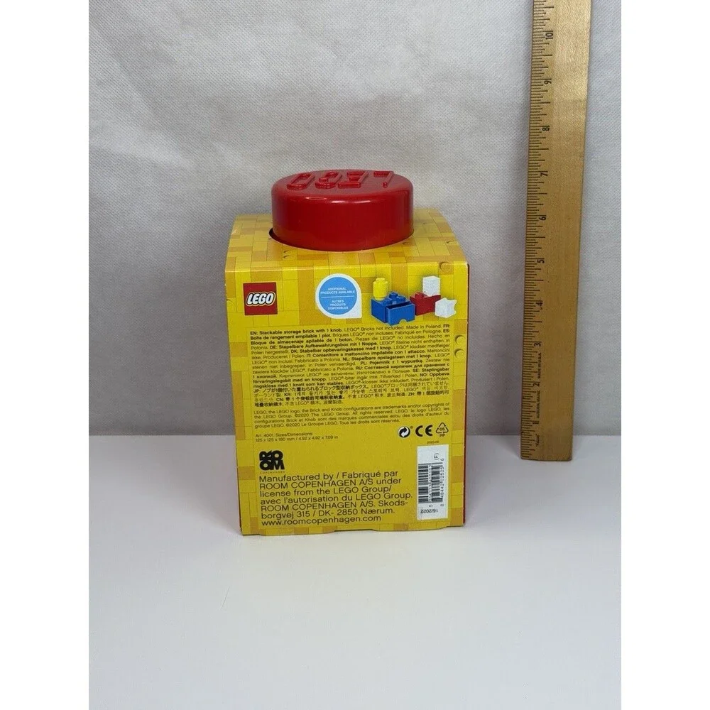 LEGO Storage Brick 1 Stud Square Bright Red Box 40010630 Stackable New